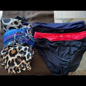 Lot of 4 mix and match bikini tankini 34C S M L.